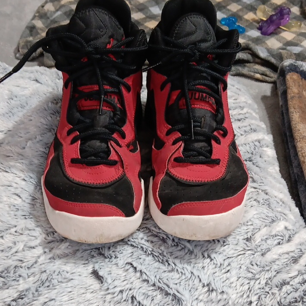 Puma Red and Black High-Top Sneakers